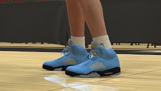 NBA 2K25 Next Gen Shoe Creator  Air Jordan 5 quotUNCquot [upl. by Diver288]