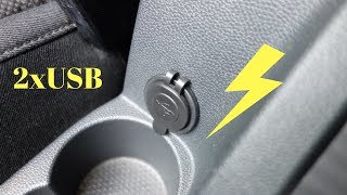 🔌 How to add USB power sockets to a Skoda Octavia 2 Facelift 🔌 [upl. by Eremahs]