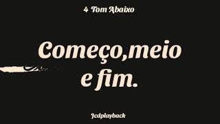 Começo meio e fim 4 Tom Abaixo 🎶 Playback 🎶 Júlia Vitória [upl. by Malca56]