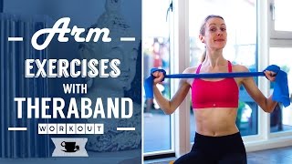 Arms Exercises With Theraband  Lazy Dancer Tips [upl. by Ellennahs412]