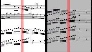 BWV 1050  Brandenburg Concerto No5 Scrolling [upl. by Dirk]