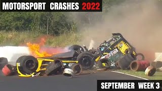 Motorsport Crashes 2022 September Week 3 [upl. by Glendon768]