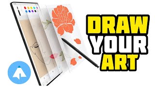 How to Draw in Penup  Penup Drawing Tutorial  Penup app Samsung [upl. by Esiuqcaj]