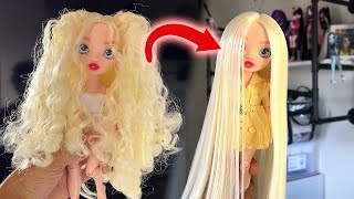 SILK PRESS TUTORIAL 🔥  How to straighten NYLON HAIR [upl. by Liebowitz306]