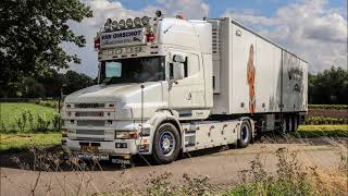 VAN OIRSCHOT SCANIA 164 580 V8 Torpedo  LOUD Exhaust sounds ONBOARD [upl. by Merrilee388]