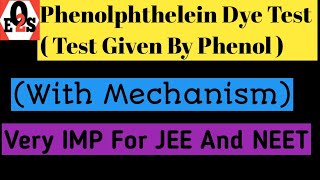 Test Of Phenol  Phenolphthalein Dye Test [upl. by Dyob]