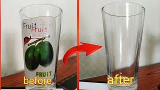 how to remove print from glass bottles mrmahesh [upl. by Jess68]