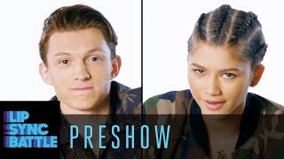 SpiderMan Homecomings Tom Holland amp Zendaya Interview  Lip Sync Battle Preshow [upl. by Origra]