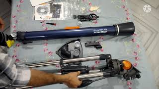 Celestron Astromaster 70AZ telescope unboxing and installation [upl. by Labana]