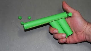 DIY  How to make a paper gun that shoots paper balls EASY TUTORİAL [upl. by Renita]