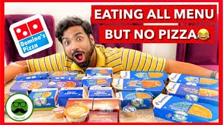 Dominos Eating All the Menu Food Challenge  Veggie Paaji [upl. by Ahsienaj]