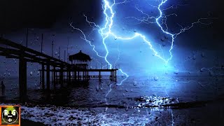 Epic Ocean Thunderstorm  Sound of Waves with Violent Thunder and Lightning Sounds to Sleep Relax [upl. by Ule777]