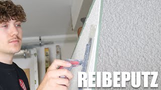 Reibeputz  Kratzputz richtig machen amp strukturieren 👨🏼‍🎨 – So geht’s DIY  kreativtobi [upl. by Orelee]