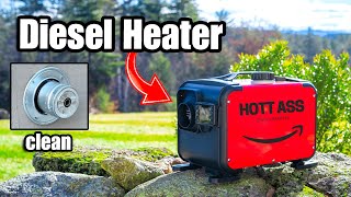 How to Heat a Small shop with a BUILT IN Diesel Wall Heater [upl. by Ahsrop]