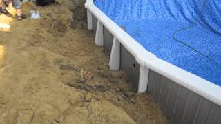 Semi Inground Swimming Pool Installation [upl. by Bette]