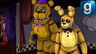 Gmod FNAF  Review  Brand New Stylized Fredbears Family Diner Map [upl. by Tamah]