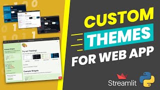 How to customize the themes of your Streamlit web apps  Streamlit 24 [upl. by Nrol]