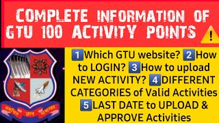 GTU 100 Points Activity FULL INFO  GTU News Today  GTU 100 point latest update  GTU MCQ APP [upl. by Siuqaj]