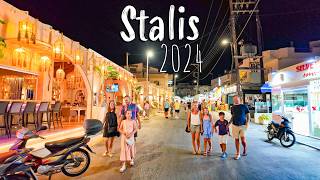 Stalis Crete walking tour 4k Greece 2024 [upl. by Innek]