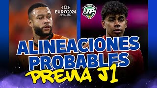 ¡ALINEACIONES PROBABLES y PREVIA FANTASY de la JORNADA 1 de la EUROCOPA 2024 ⚽🔥 [upl. by Toogood]