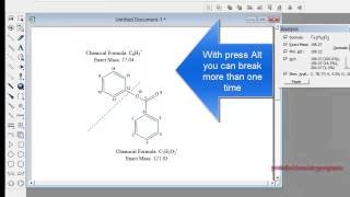 ChemDraw tutorial 14 Mass Fragmentation Tool [upl. by Nadabas]