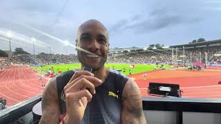 Olmypic Champion Lamont Marcell Jacobs Reacts to 100m Seasons Best of 1003 at Oslo Diamond League [upl. by Yknarf]