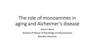 BrainMap The role of monoamines in aging and Alzheimers disease [upl. by Dart]