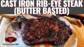 Cast Iron Rib Eye Steak  Butter Basted   The Best Steak youll ever make [upl. by Nyrret]