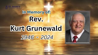 Rev Kurt Grunewald  Funeral Service [upl. by Nolubez]