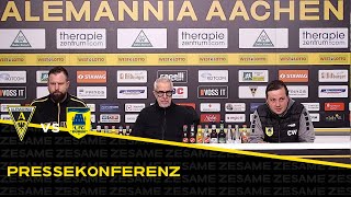 Pressekonferenz nach Alemannia Aachen  1 FC Düren [upl. by Hazaki]