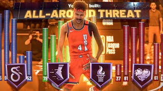 the RAREST BUILD in NBA 2K22 • best quotALLAROUND THREATquot build • 45 badge upgrades • most rare build [upl. by Euqram]