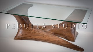 PEDULLA STUDIO  Building a Walnut Sculpted Coffee Table [upl. by Viviana]