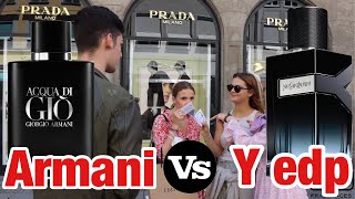 Acqua di Gio profumo vs Yves Saint Laurent Y edp  fragrance test [upl. by Hsizan]