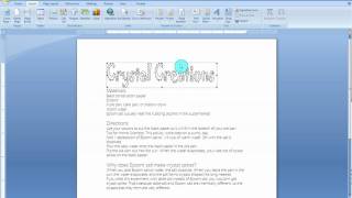 Creating WordArt in Microsoft Word 2007 [upl. by Esina289]