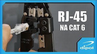 Zaciskanie złącza RJ45 na skrętce kategorii 6 [upl. by Sculley312]