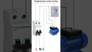 Single phase motor wiring  single phase motor wiring diagram  shortsyoutube [upl. by Edobalo]