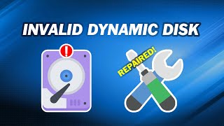 How to Repair Invalid Dynamic Disk  Convert Invalid Dynamic Disk to Basic [upl. by Gunter]