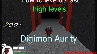 How to level up fast high levels Digimon AurityROBLOX [upl. by Oicneserc]