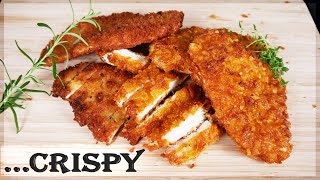 Hähnchenschnitzel 20  CornflakesPanade  Panko  extra knusprig [upl. by Anaitsirc]