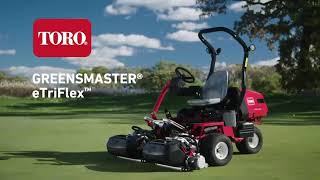 Toro Greensmaster eTriFlex 3370 AllElectric Riding Greensmower [upl. by Willdon]