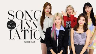 ITZY Sings TWICE Bruno Mars and quotICYquot in a Game of Song Association  ELLE [upl. by Aiket]