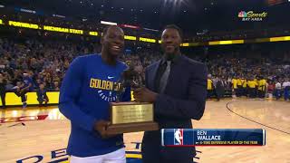 Ben Wallace presents Draymond Green with Defensive Player of the Year award  ESPN [upl. by Ettevey]