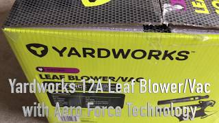 Yardworks 12A Leaf BlowerVac with Aero Force Technology  UNBOXING [upl. by Lawler277]