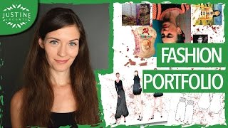 How to create a fashion portfolio  TUTORIAL Parsons fashion design major  Justine Leconte [upl. by Eivi]