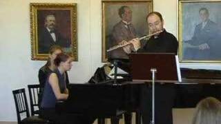 APiazzolla  DVarelas TangoEtude 3 flute and piano [upl. by Ailedua]