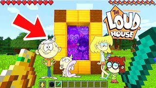 Minecraft HOW TO MAKE A PORTAL TO THE LOUD HOUSE  MINECRAFT THE LOUD HOUSE MOD  Minecraft Mods [upl. by Renny]