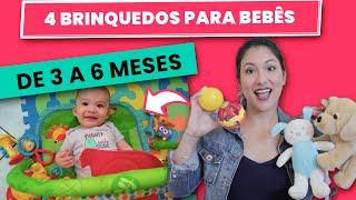 🧸4 Brinquedos para bebê de 3 a 6 meses que você precisa conhecer [upl. by Olaznog]