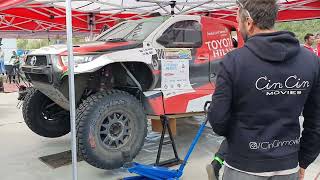 NEW Toyota Hilux T1 YazeedAlRajhi Michael Orr OVERDRIVE last service before fire Baja Poland 2022 [upl. by Adnak]