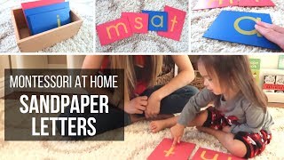 MONTESSORI AT HOME Sandpaper Letters [upl. by Nawek]