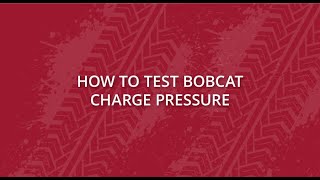 How To Test Bobcat Charge Pressure [upl. by Pfister]